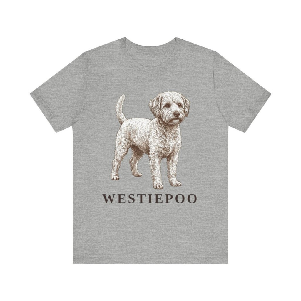 Westiepoo Shirt, Vintage Dog Sketch Tee, Dog Lover Gift