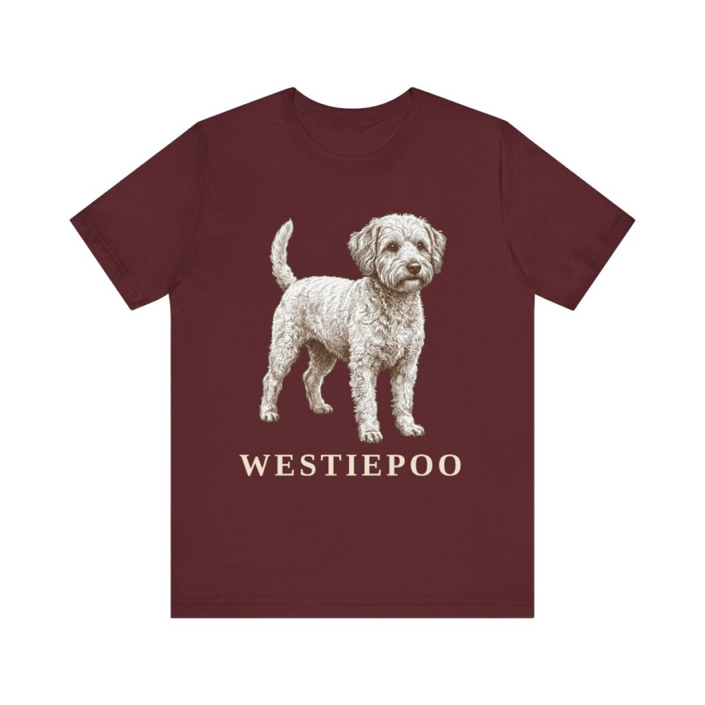 Westiepoo Shirt, Vintage Dog Sketch Tee, Dog Lover Gift