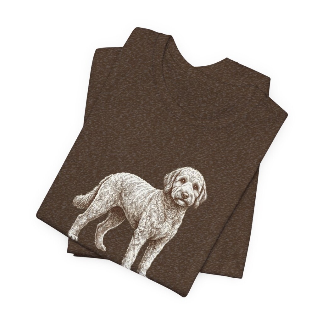 Whoodle Dad Shirt, Vintage Dog Sketch Tee, Dog Dad Gift