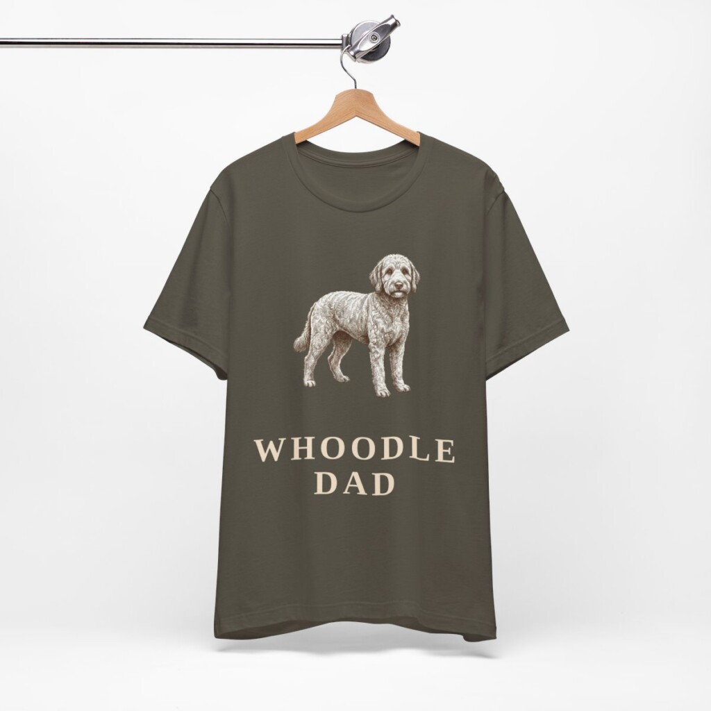 Whoodle Dad Shirt, Vintage Dog Sketch Tee, Dog Dad Gift