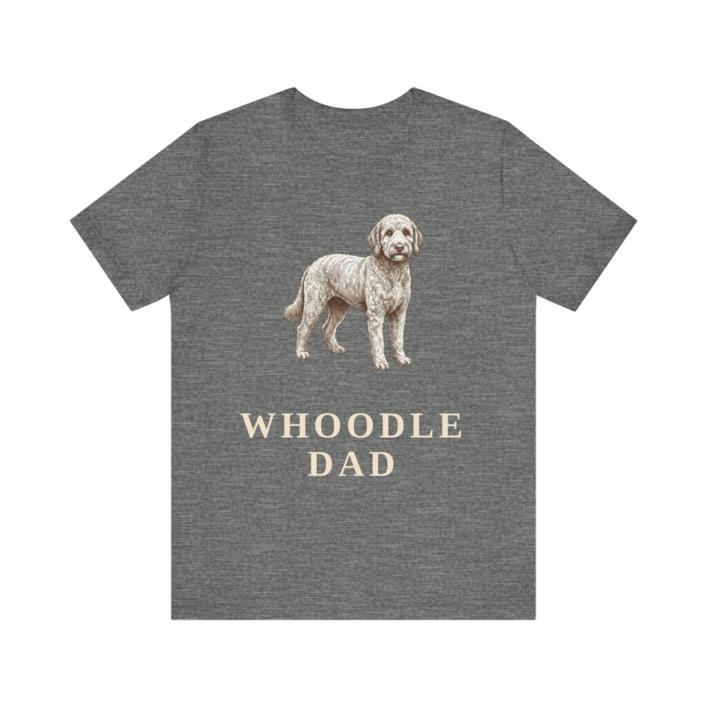Whoodle Dad Shirt, Vintage Dog Sketch Tee, Dog Dad Gift