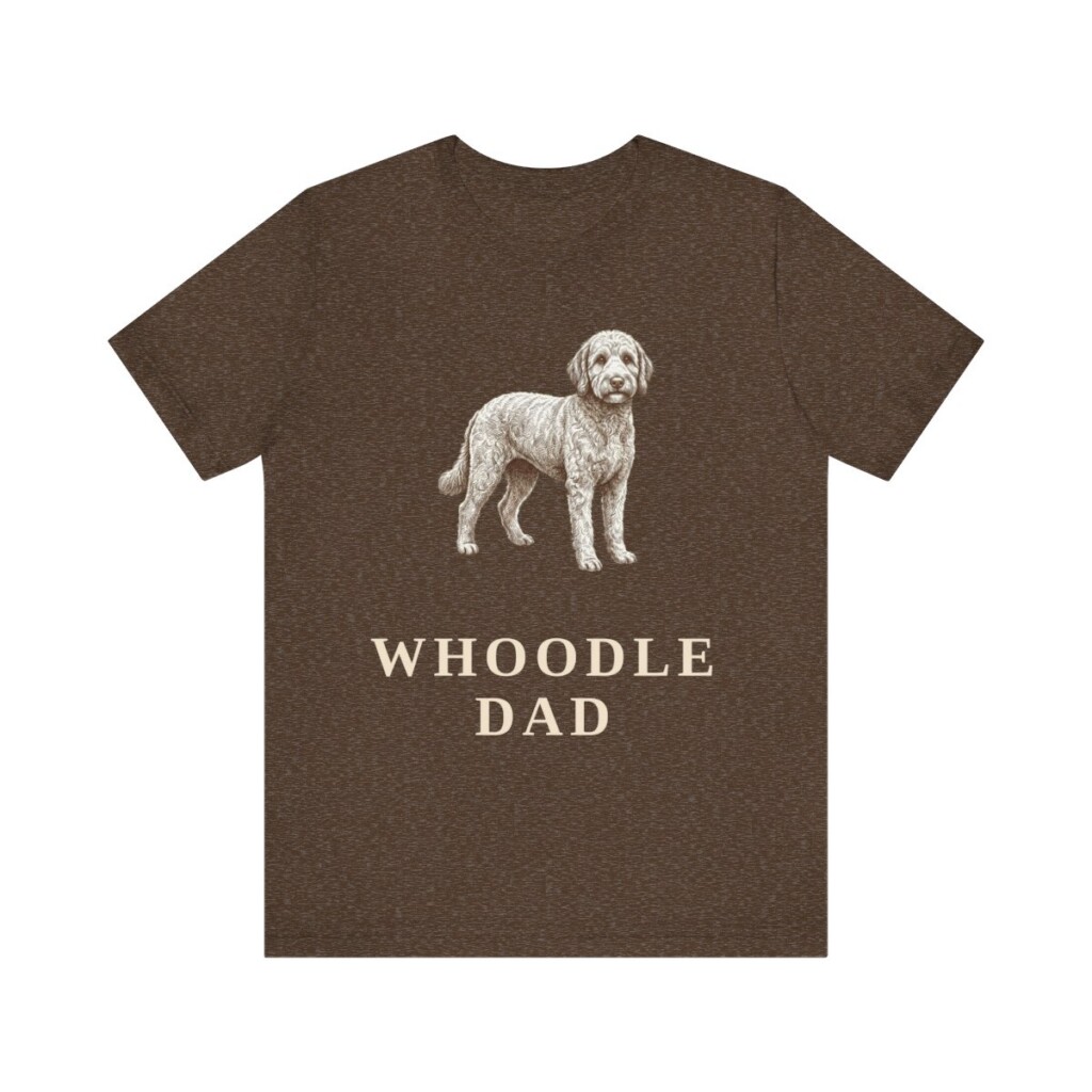 Whoodle Dad Shirt, Vintage Dog Sketch Tee, Dog Dad Gift