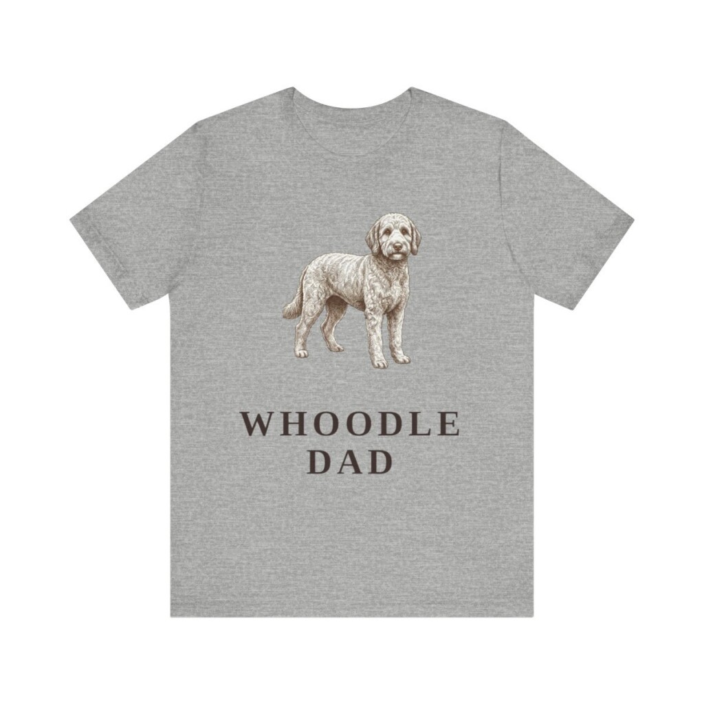 Whoodle Dad Shirt, Vintage Dog Sketch Tee, Dog Dad Gift