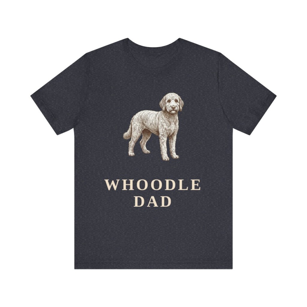 Whoodle Dad Shirt, Vintage Dog Sketch Tee, Dog Dad Gift