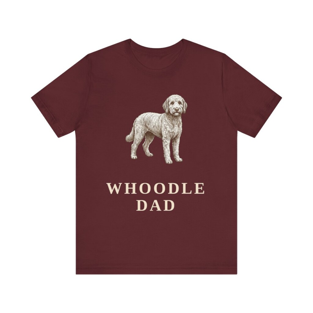 Whoodle Dad Shirt, Vintage Dog Sketch Tee, Dog Dad Gift