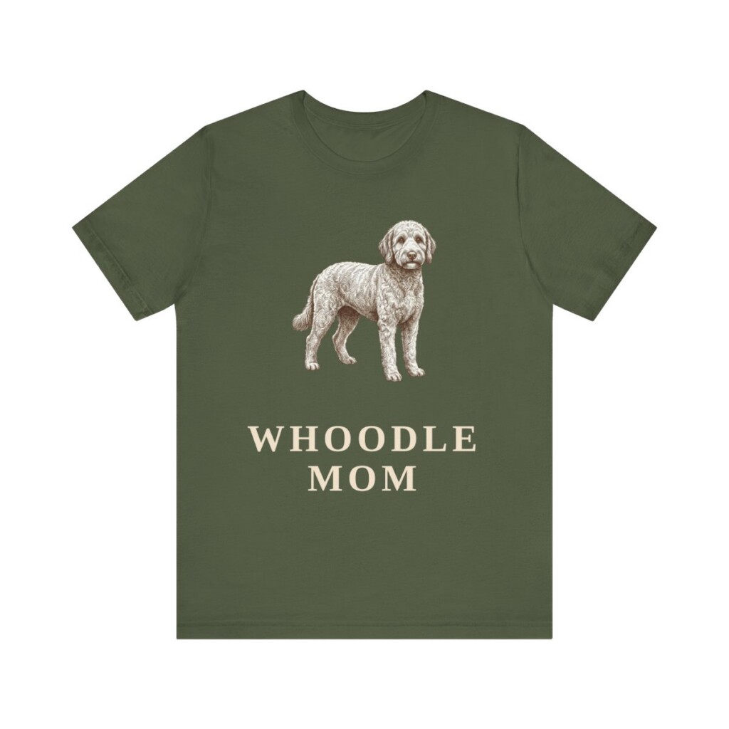 Whoodle Mom Shirt, Vintage Dog Sketch Tee, Dog Mom Gift