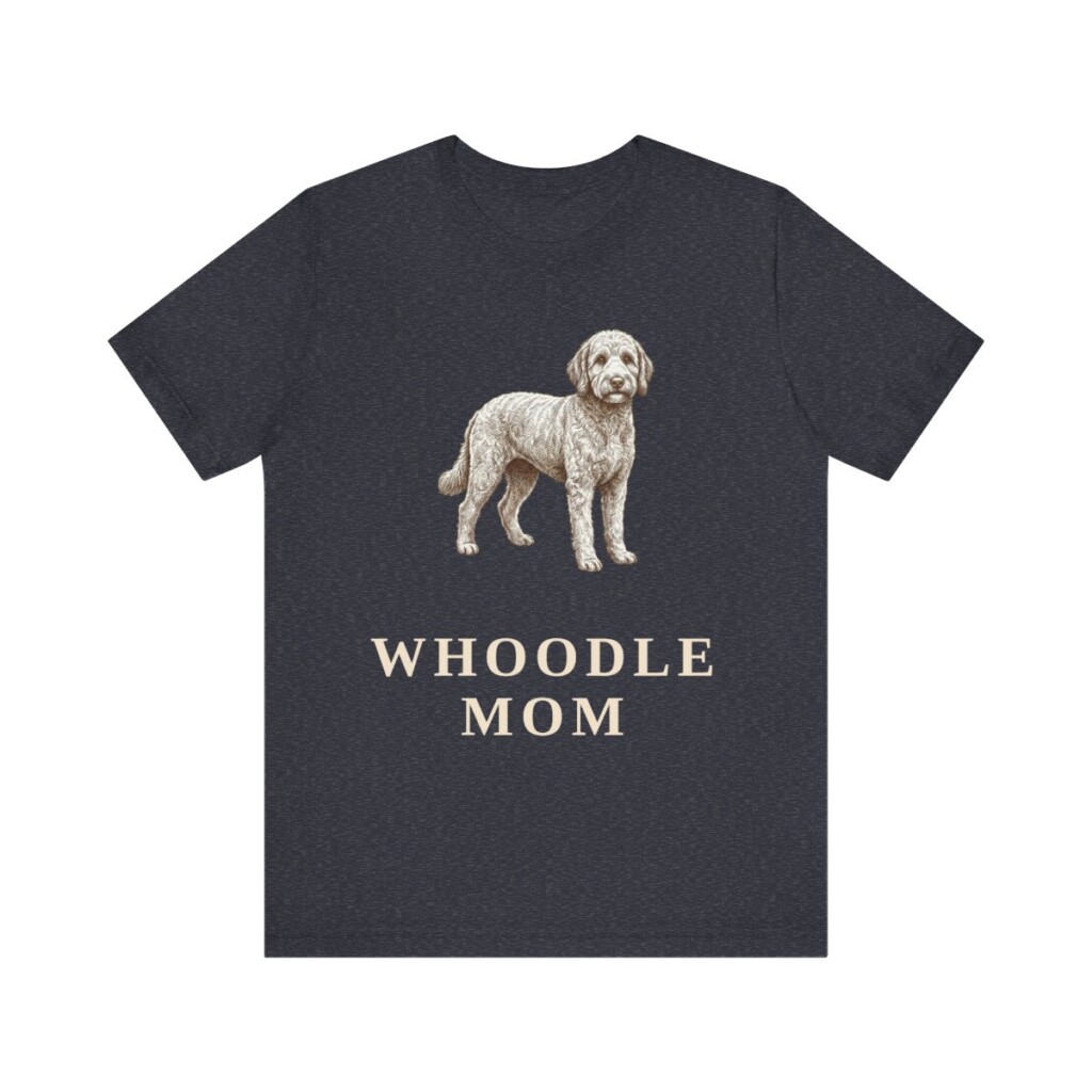 Whoodle Mom Shirt, Vintage Dog Sketch Tee, Dog Mom Gift