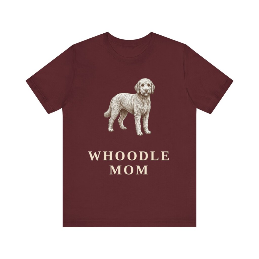 Whoodle Mom Shirt, Vintage Dog Sketch Tee, Dog Mom Gift