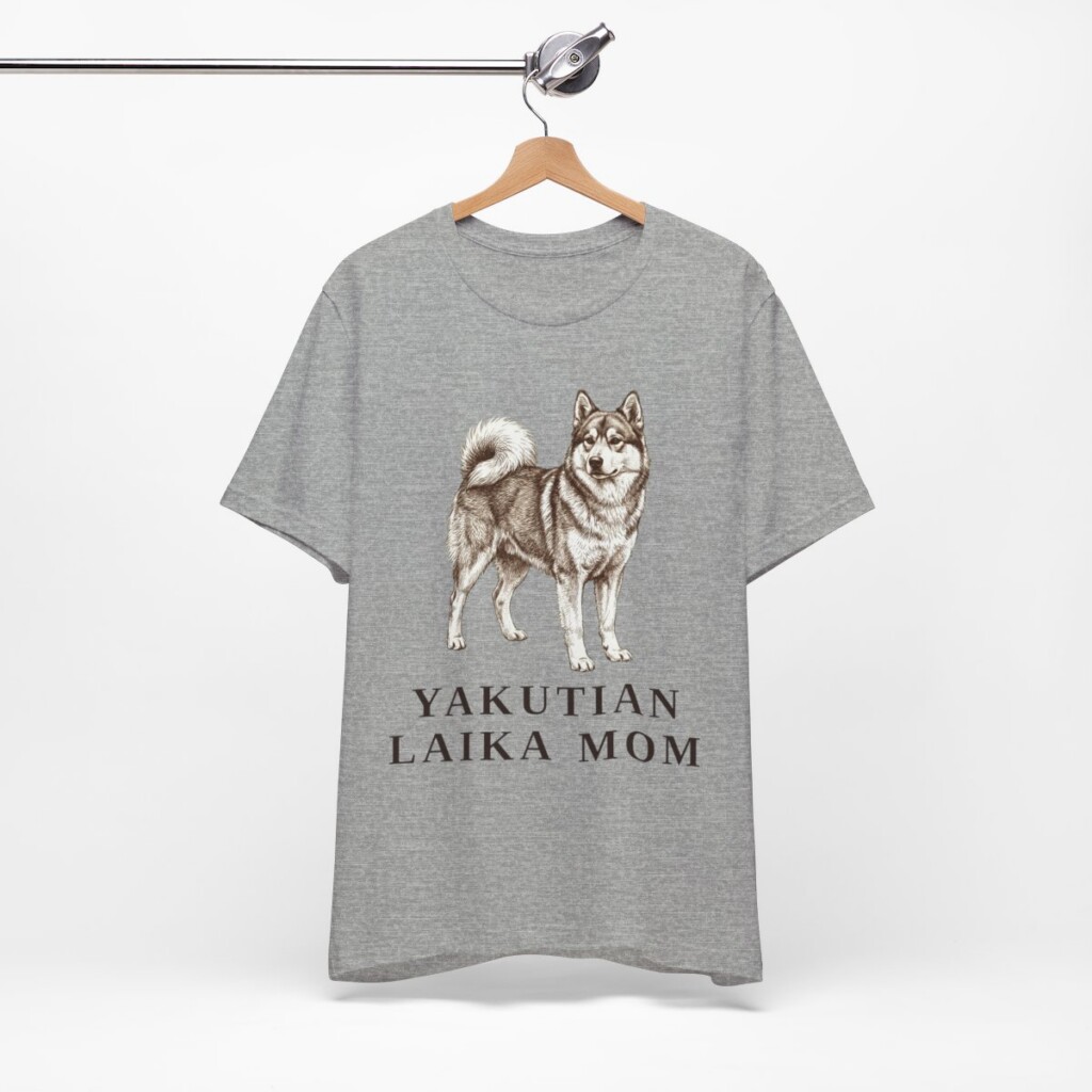 Yakutian Laika Mom Shirt, Vintage Dog Sketch Tee, Dog Mom Gift