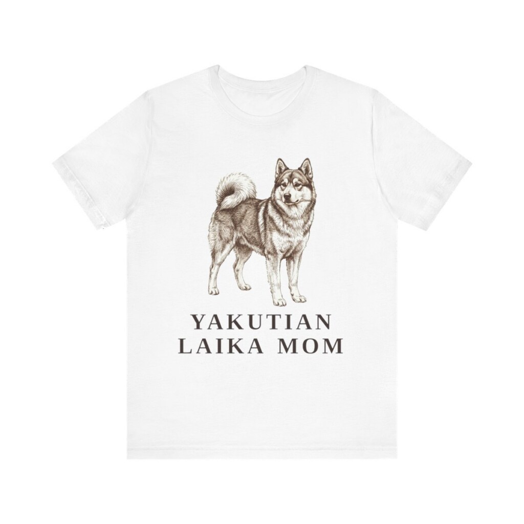 Yakutian Laika Mom Shirt, Vintage Dog Sketch Tee, Dog Mom Gift