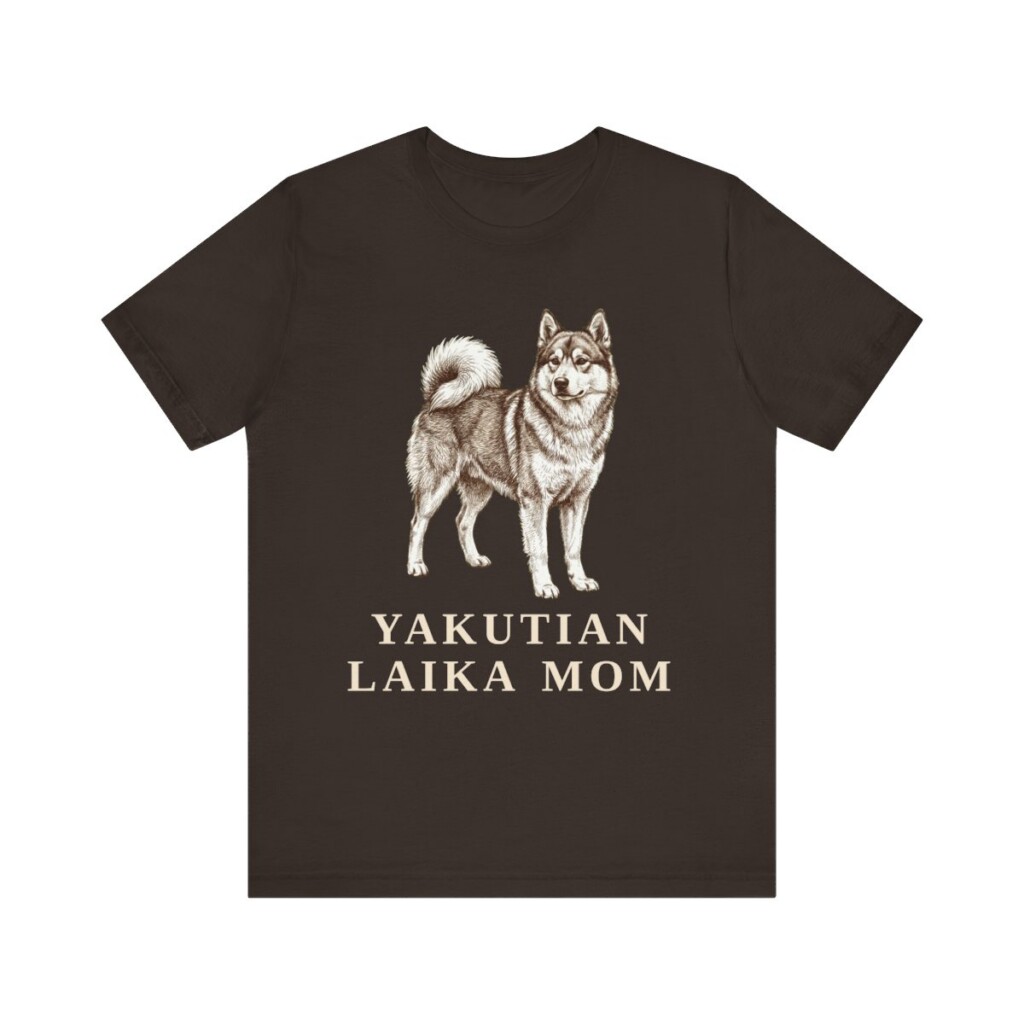 Yakutian Laika Mom Shirt, Vintage Dog Sketch Tee, Dog Mom Gift