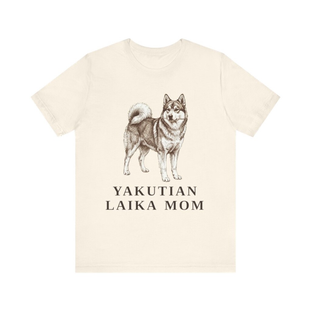 Yakutian Laika Mom Shirt, Vintage Dog Sketch Tee, Dog Mom Gift
