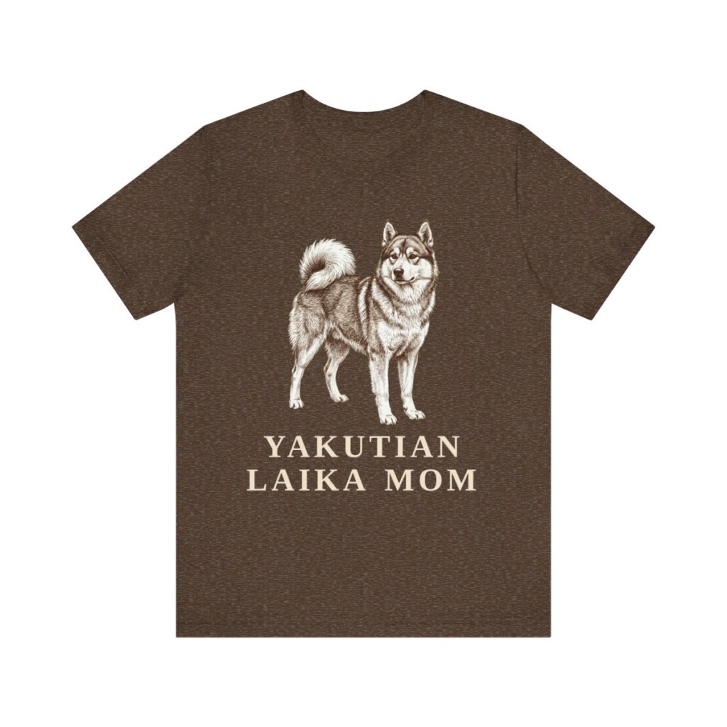 Yakutian Laika Mom Shirt, Vintage Dog Sketch Tee, Dog Mom Gift