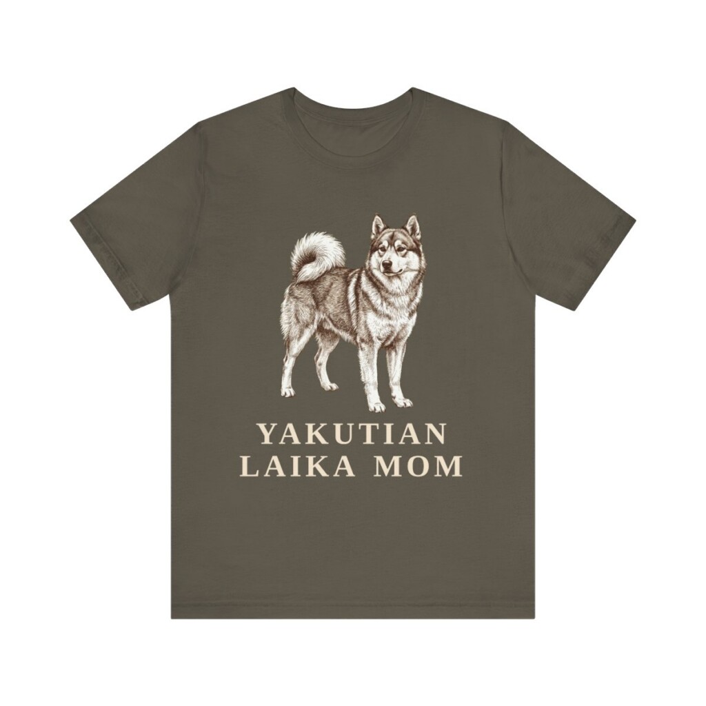 Yakutian Laika Mom Shirt, Vintage Dog Sketch Tee, Dog Mom Gift