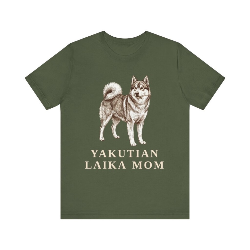 Yakutian Laika Mom Shirt, Vintage Dog Sketch Tee, Dog Mom Gift