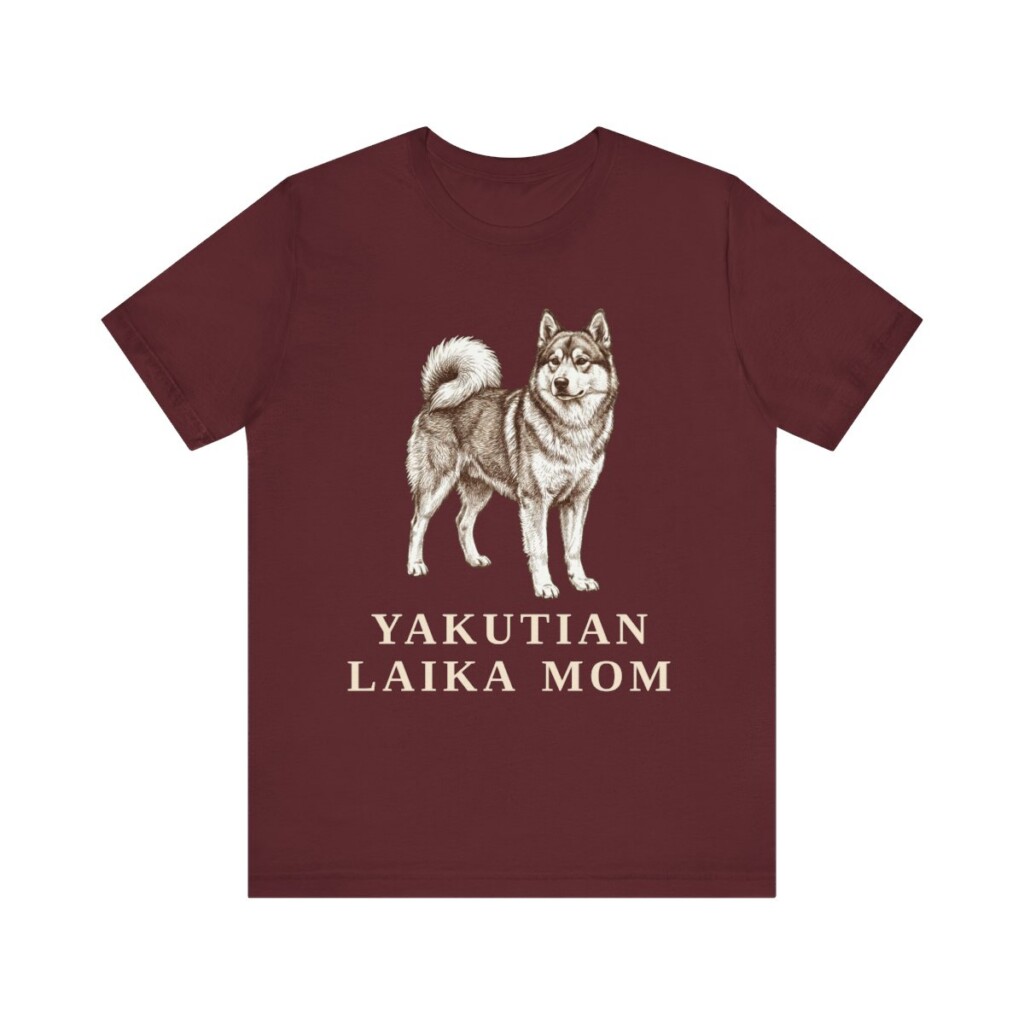 Yakutian Laika Mom Shirt, Vintage Dog Sketch Tee, Dog Mom Gift