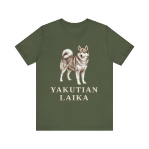 Yakutian Laika Shirt, Vintage Dog Sketch Tee, Dog Lover Gift