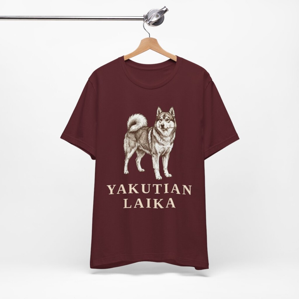Yakutian Laika Shirt, Vintage Dog Sketch Tee, Dog Lover Gift