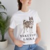 Yakutian Laika Shirt, Vintage Dog Sketch Tee, Dog Lover Gift