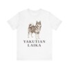 Yakutian Laika Shirt, Vintage Dog Sketch Tee, Dog Lover Gift