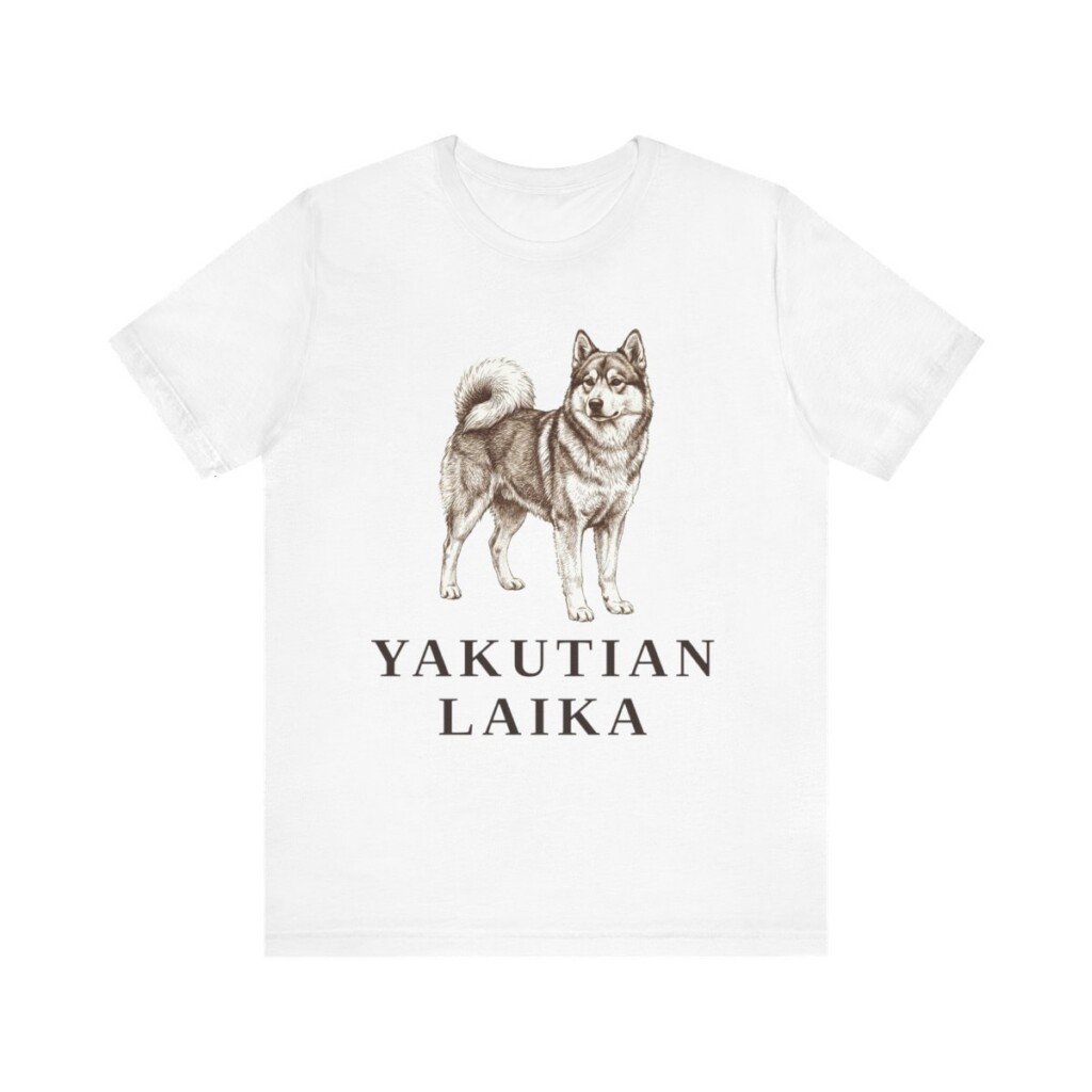 Yakutian Laika Shirt, Vintage Dog Sketch Tee, Dog Lover Gift