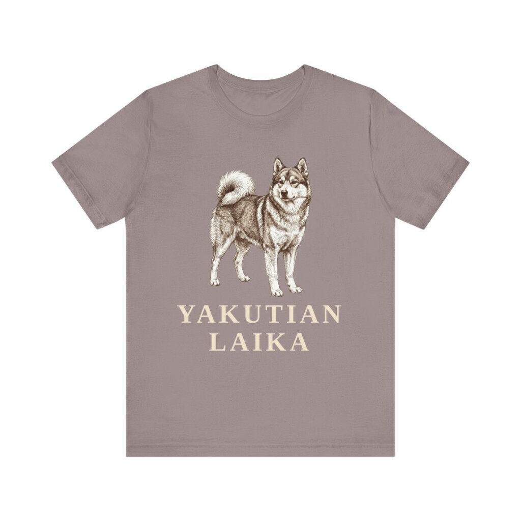 Yakutian Laika Shirt, Vintage Dog Sketch Tee, Dog Lover Gift