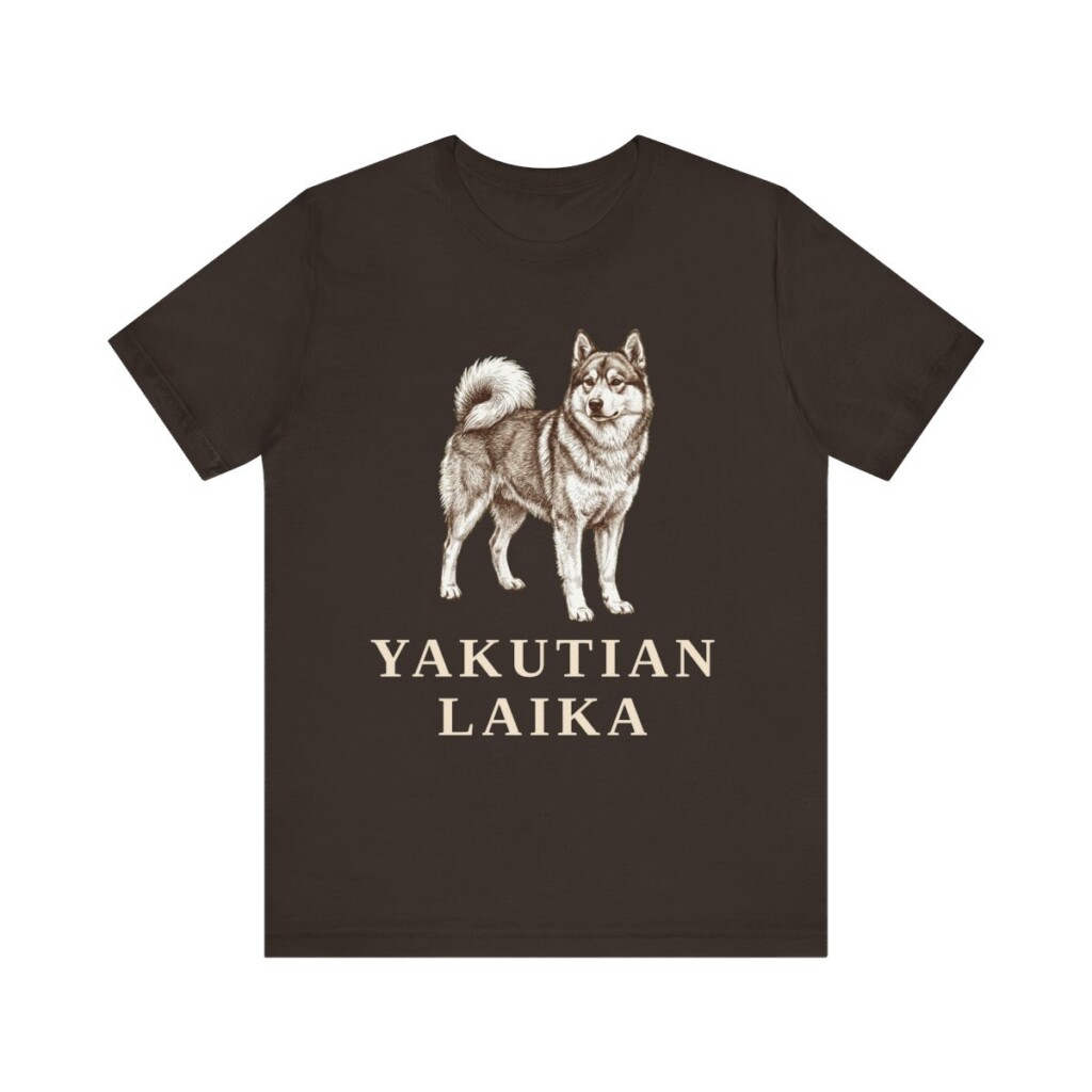 Yakutian Laika Shirt, Vintage Dog Sketch Tee, Dog Lover Gift