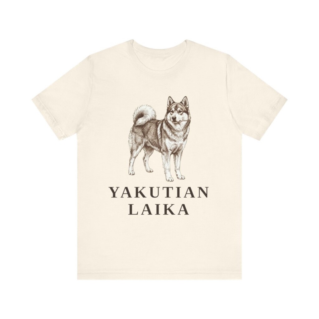 Yakutian Laika Shirt, Vintage Dog Sketch Tee, Dog Lover Gift