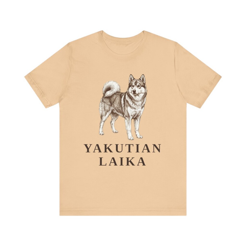 Yakutian Laika Shirt, Vintage Dog Sketch Tee, Dog Lover Gift