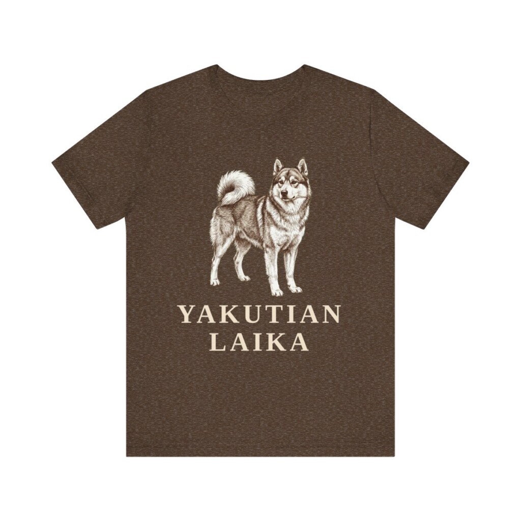 Yakutian Laika Shirt, Vintage Dog Sketch Tee, Dog Lover Gift