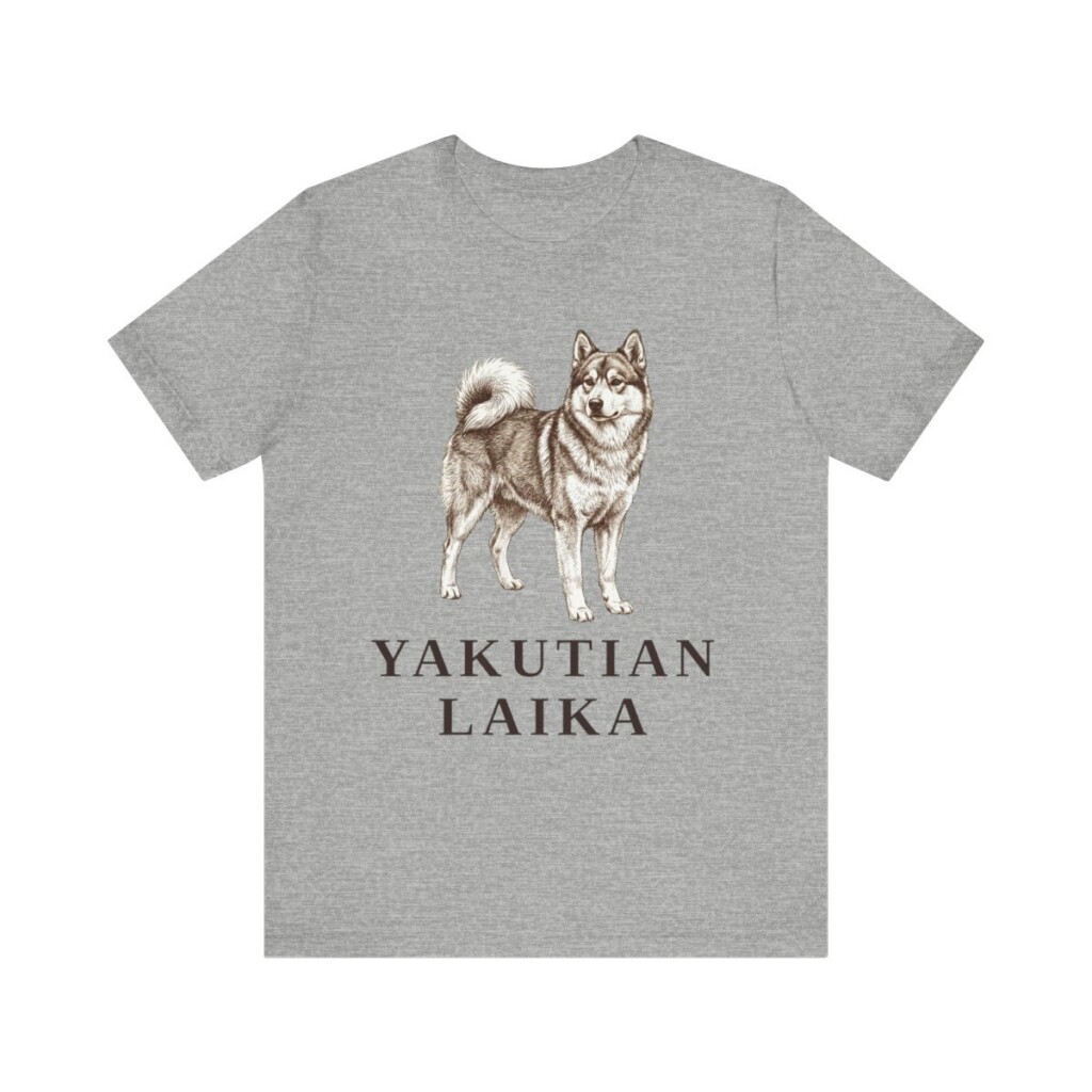Yakutian Laika Shirt, Vintage Dog Sketch Tee, Dog Lover Gift