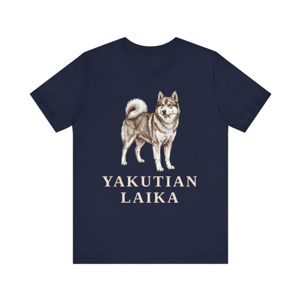 Yakutian Laika Shirt, Vintage Dog Sketch Tee, Dog Lover Gift