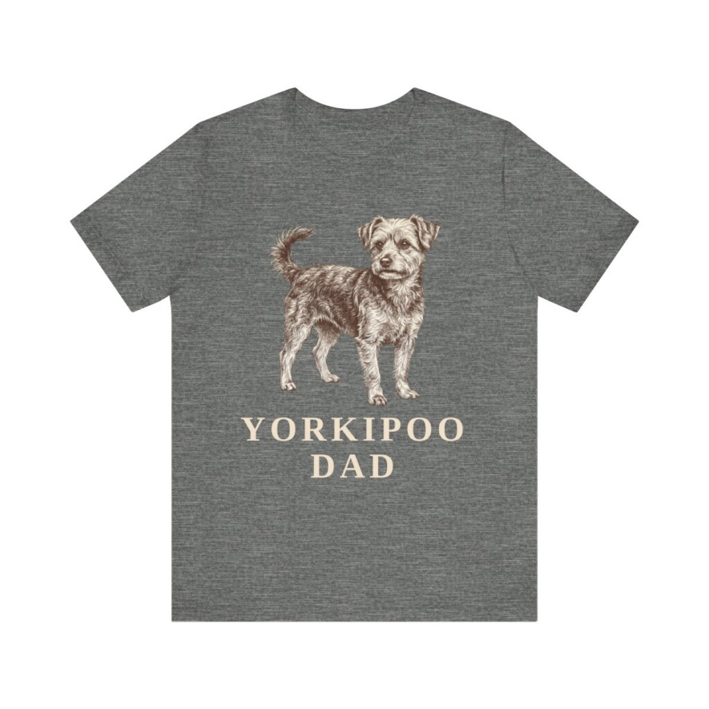 Yorkipoo Dad Shirt, Vintage Dog Sketch Tee, Dog Dad Gift