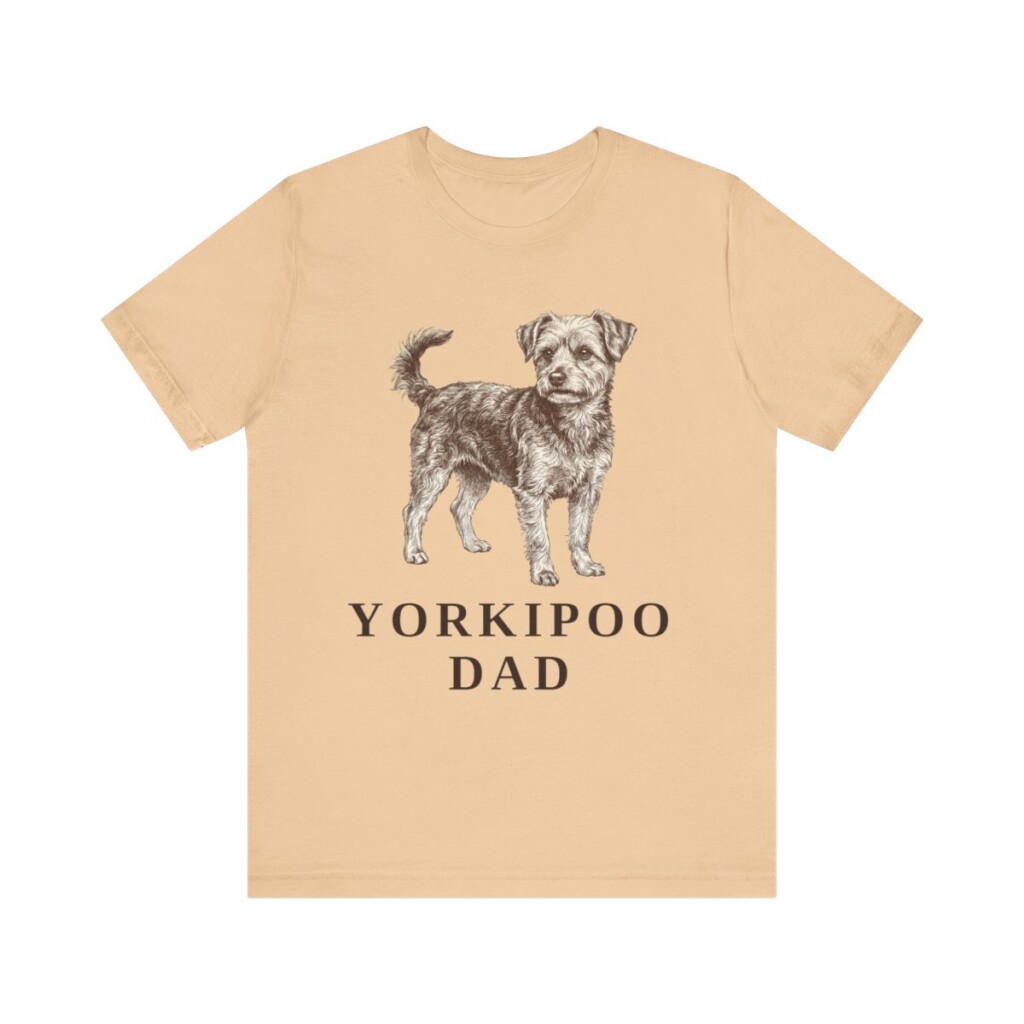 Yorkipoo Dad Shirt, Vintage Dog Sketch Tee, Dog Dad Gift