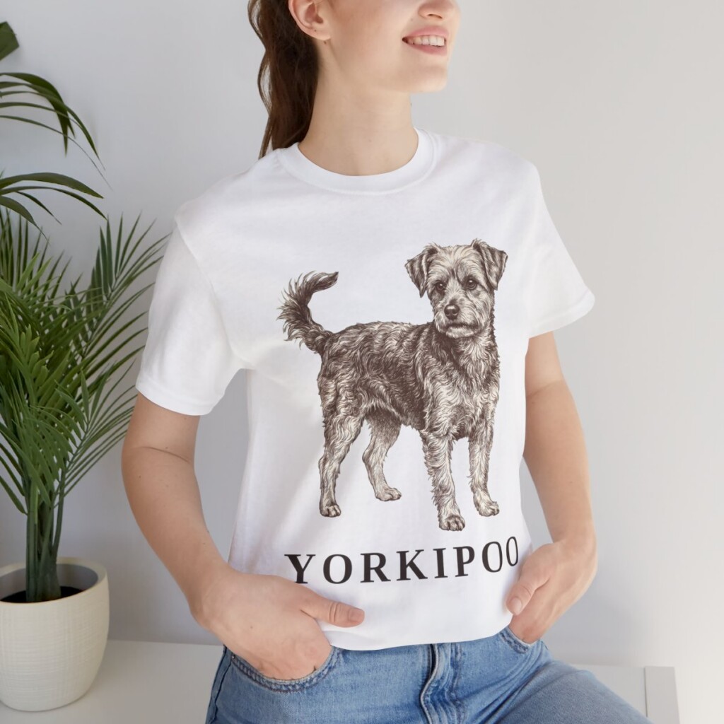 Yorkipoo Shirt, Vintage Dog Sketch Tee, Dog Lover Gift