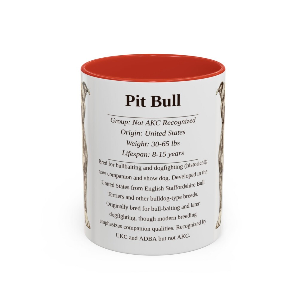 11oz Pit Bull Mug, Navy, front view