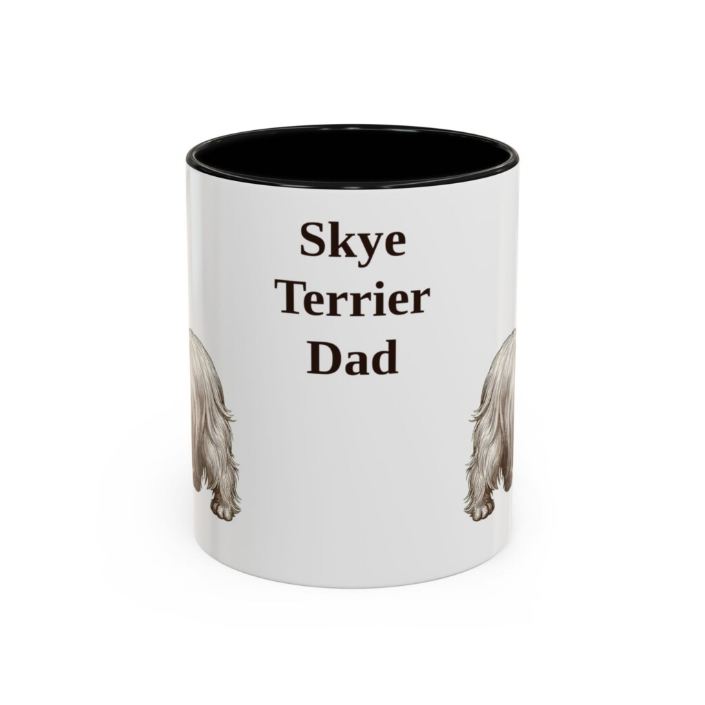 10112521277163863968_2048.jpeg 11oz Skye Terrier Dog Dad Mug, Vintage Sketch Coffee Mug, Dog Dad Gift