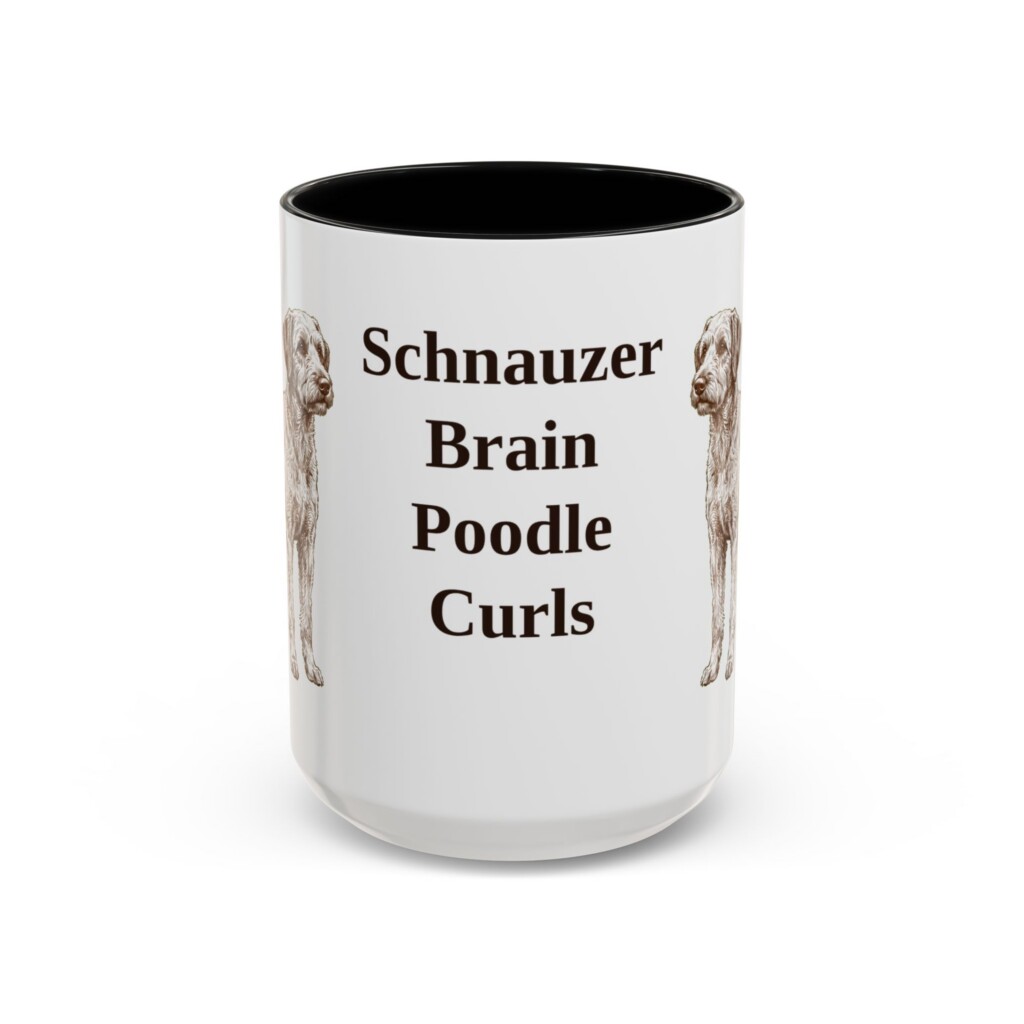 15oz Funny Schnoodle Mug, Vintage Dog Coffee Mug, Dog Lover Gift