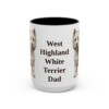 15oz West Highland White Terrier Dog Dad Mug, Vintage Sketch Coffee Mug, Dog Dad Gift
