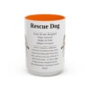15oz Rescue Dog Mug, Illustrated Dog Breed Facts Coffee Mug, Vintage Dog Keepsake Gift