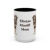 15oz Tibetan Mastiff Dog Mom Mug, Vintage Sketch Coffee Mug, Dog Mom Gift