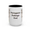 15oz Portuguese Podengo Dog Dad Mug, Vintage Sketch Coffee Mug, Dog Dad Gift
