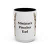 15oz Miniature Pinscher Dog Dad Mug, Vintage Sketch Coffee Mug, Dog Dad Gift