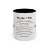 11oz Shepherd Mix Mug, Illustrated Dog Breed Facts Coffee Mug, Vintage Dog Keepsake Gift