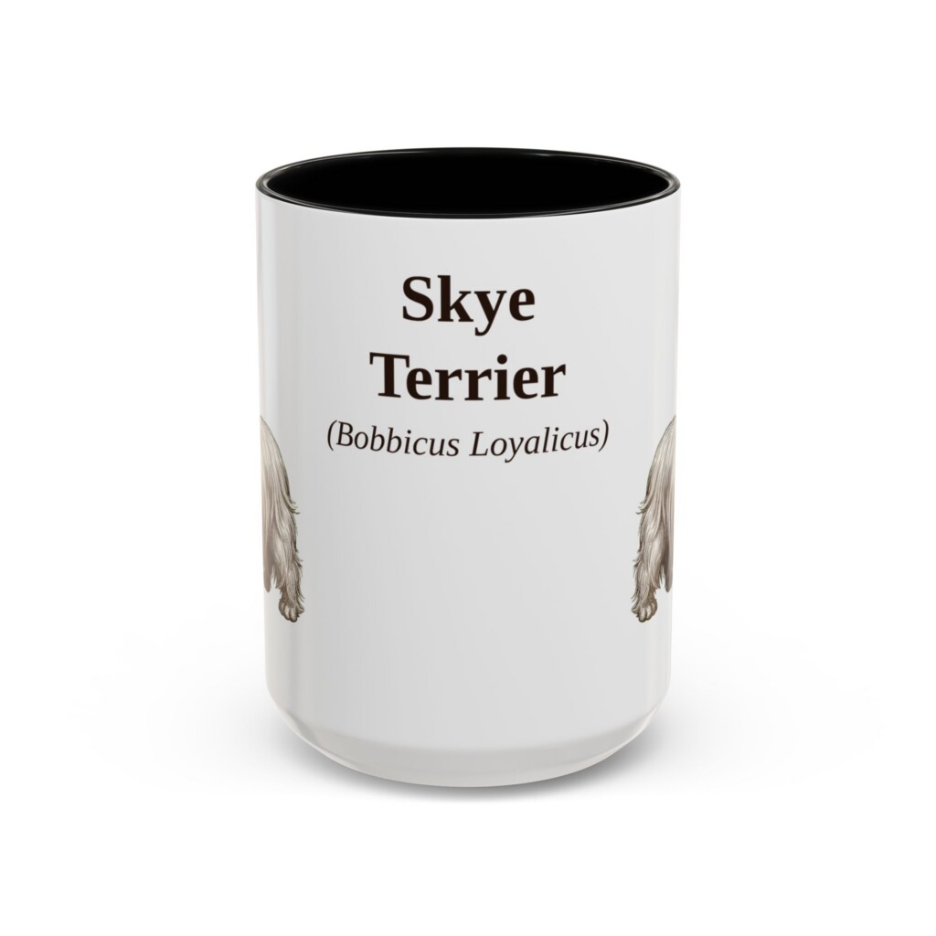 15oz Skye Terrier Latin Mug, Vintage Dog Coffee Mug, Dog Lover Gift