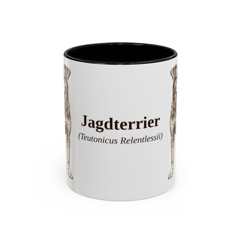 11oz Jagdterrier Latin Mug, Vintage Dog Coffee Mug, Dog Lover Gift