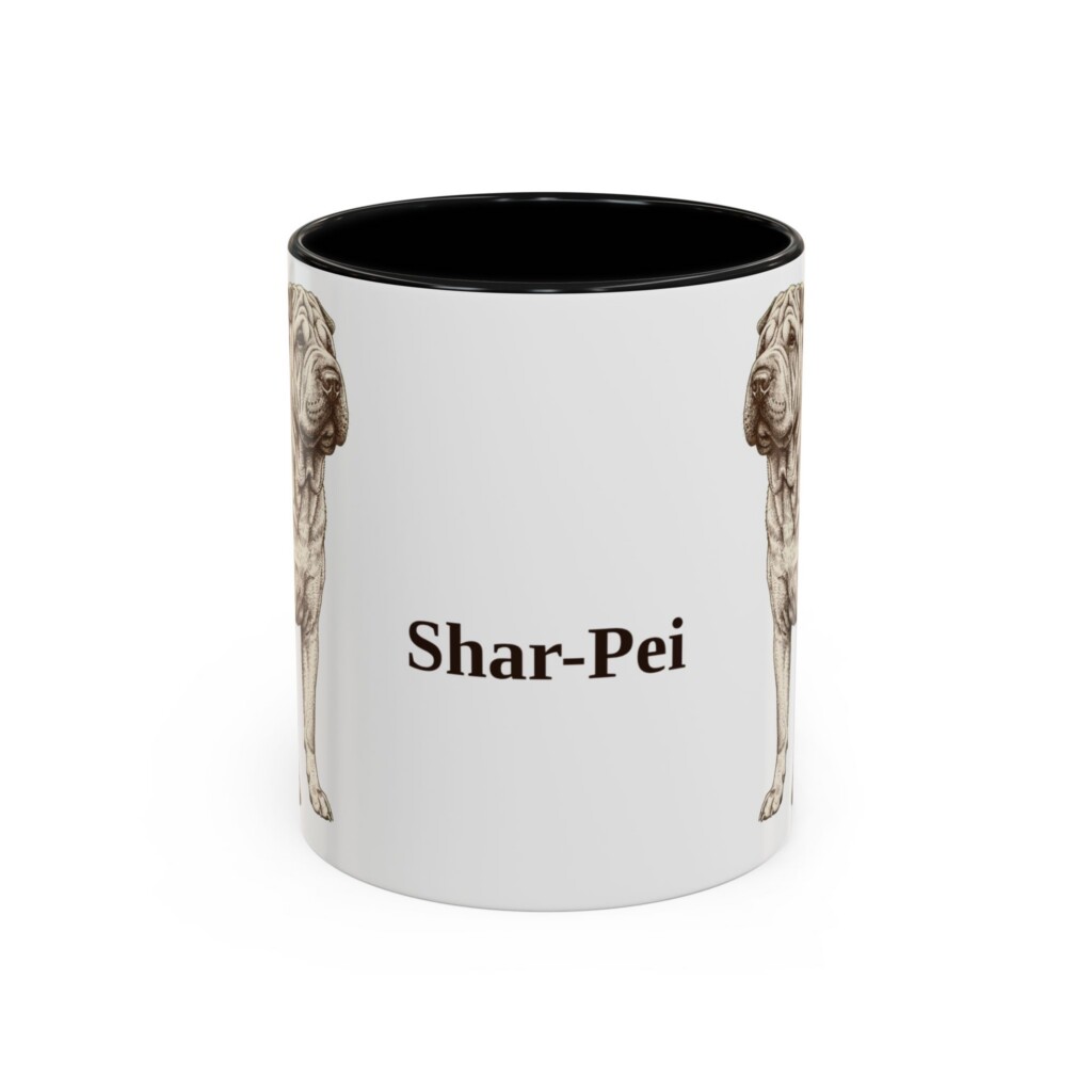 11oz Shar-Pei Mug, Vintage Dog Portrait Coffee Mug, Dog Lover Gift