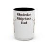 15oz Rhodesian Ridgeback Dog Dad Mug, Vintage Sketch Coffee Mug, Dog Dad Gift
