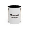 11oz Miniature Pinscher Mug, Vintage Dog Portrait Coffee Mug, Dog Lover Gift