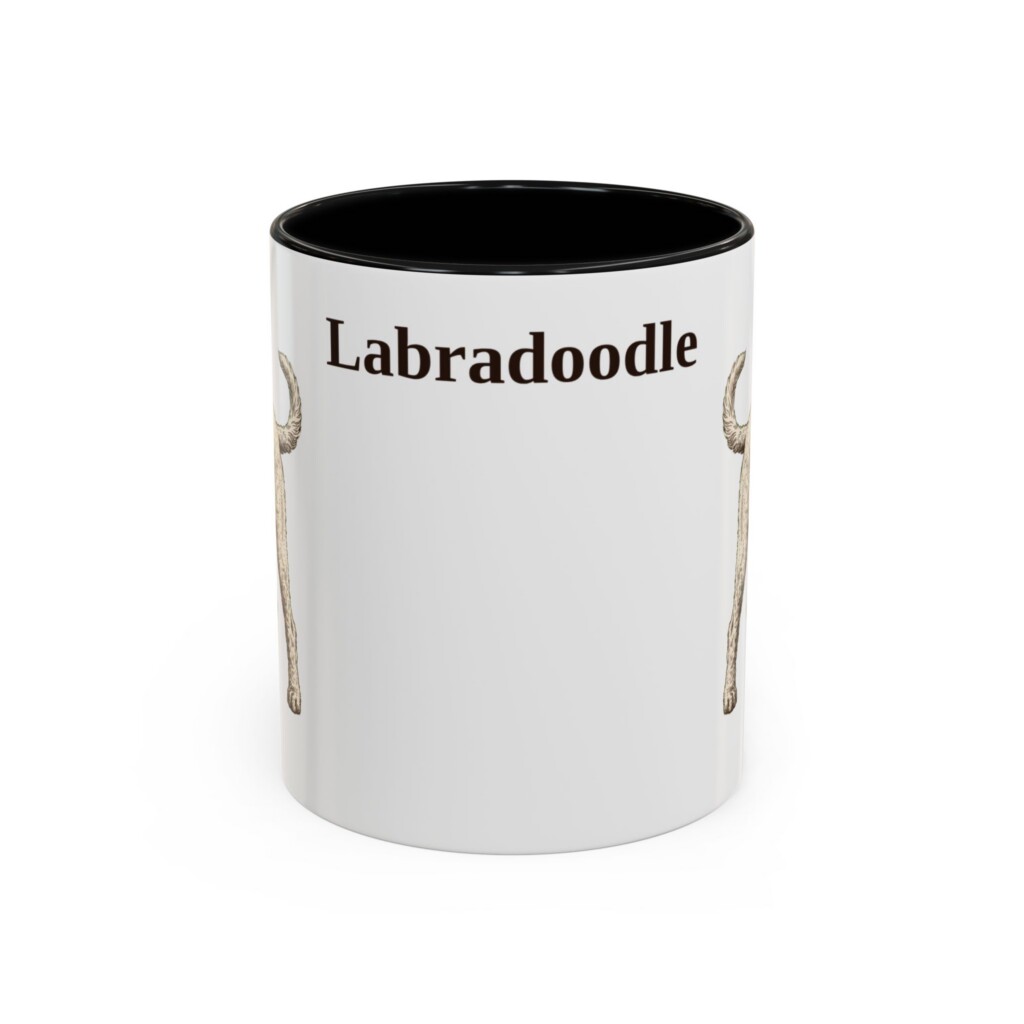 10251218596874503534_2048.jpeg 11oz Labradoodle Mug, Vintage Dog Portrait Coffee Mug, Dog Lover Gift